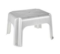 Keeeper Step-Stool, TÜV Tested Quality and Safety, Sturdy Plastic (PP), 36.5 x 30 x 24 cm, Silver