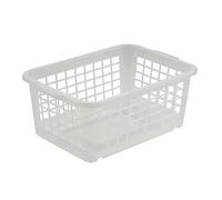 keeeper Storage Basket, Sturdy Plastic (PP), 2.8 Litre, 25 x 17 x 10 cm, Transparent-Natural