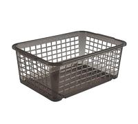 keeeper Storage Basket, Sturdy Plastic (PP), 4.5 L, 30 x 20 x 11 cm, Fred, Crystal Grey