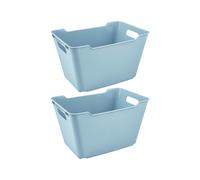 Keeeper Storage Box 12L Textured Surface Blue - Set of 2 Keeeper Blue