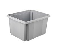 keeeper Storage Box With Turn Around Stacking System, 24L, 41 X 34.5 X 22cm, Emil Eco Line, Grey (Eco Stone Grey)