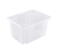 keeeper Storage Box with Turn Around Stacking system, 38x28.5x20.5 cm, 15 Litre, Emil, Transparent