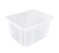 keeeper Storage Box with Turn Around Stacking system, 41x34.5x22 cm, 24 Litre, Emil, Transparent