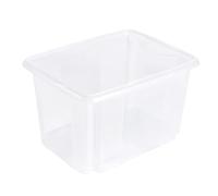 keeeper Storage Box with Turn Around Stacking system, 44.5x34.5x27 cm, 30 Litre, Emil, Transparent