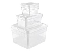 Keeeper Bea Collection 3x1.7l/2x5.6l/3x18l Storage Box 8 Units Clear