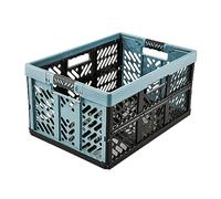 keeeper Strong Folding Box with Soft Handles, 54 x 37 x 28 cm, 45 L, Ben, Nordic Blue