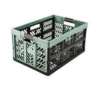 keeeper Strong Folding Box with Soft Handles, 54 x 37 x 28 cm, 45 L, Ben, Nordic Green