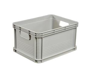 keeeper Strong Transport Box, Acid-Resistant and Food Safe, 40x30x22 cm, 20 Litre, Robert, Light Grey