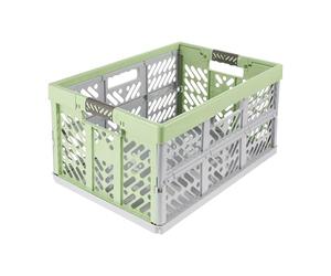 keeeper Sturdy Professional Folding Box With Soft-Touch Handles, 54 X 37 X 28 Cm, Ben Eco Line, Green (Eco Grass Green)
