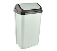 keeeper swantje waste bin with swing lid, 50 l, 38.5 x 29 x 66 cm, Green (Soft Green)