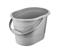 keeeper Thies Cleaning Bucket with Ergonomic Handle, Recessed Grip and Spout, 13 Litre, Oval, 37.5 x 26.5 x 25 cm, Nordic Grey