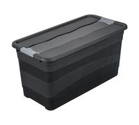 keeeper transport container with lid and sliding lock, Extra sturdy, 83 L, Eckhart, Graphite grey
