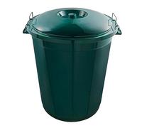 Keeeper Universal Bin with Lockable Lid, Sturdy Plastic (PP), Mega-Bin, 70 l, Dark Green