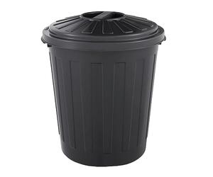 Keeeper Universal Bin with Lockable Lid, Sturdy Plastic (PP), Mini-Bin, 7 Litre, Graphite