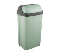 keeeper 1045531500000 Trash Can, Plastic, Nordic Green