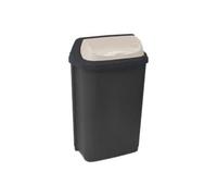 keeeper Waste Bin with Roll-Top Lid, 10 Litre, Rasmus Range, Graphite Grey