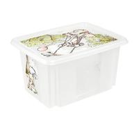keeeper Winnie the Pooh Storage Box with Lid, Stackable and Rotatable, For Children, 15 L, Karolina, Natural Transparent