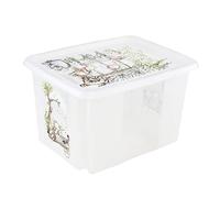 keeeper Winnie the Pooh Storage Box with Lid, Stackable and Rotatable, For Children, 30 L, Karolina, Natural Transparent