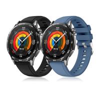 KeeFos 2 Pack 18mm Strap Compatible with Huawei Watch GT6 41mm/GT5 Pro 42mm/GT5 41mm/GT4 41 mm/Huawei Watch 5 42mm, Silicone Wristbands, Replacement Watch Band - Black+Blue