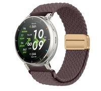 KeeFos 20mm Nylon Watch Strap Compatible with Amazfit Active 3 Premium, T-Rex 3 Pro 44mm, Active 2 Square, Active 2, Active, GTR Mini, Magnetic Clasp, Breathable, Adjustable, Unisex - Purple