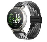 KeeFos 20mm Nylon Watch Strap for Amazfit Cheetah 2 Pro(Black/White)