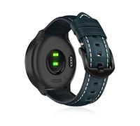 KeeFos 20mm Strap Compatible with Garmin Forerunner 570 42mm/165/245/645/Approach S50/Approach S44/S42/Vivoactive 6/Vivoactive 5/Venu Sq 2/Venu 2 Plus, Leather Straps, Soft Watch Band - Blue Green