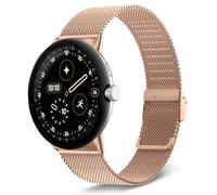 KeeFos Metal Strap Compatible with Google Pixel Watch 4 45mm/Google Pixel Watch 3 45mm, Adjustable Women Men Watch Band, Stainless Steel Straps - Rose Gold