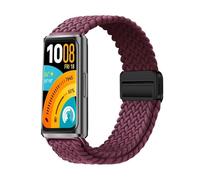 KeeFos Strap Compatible with Huawei Band 11/11 Pro, Nylon Sports Wristbands with Magnetic, Replacement Watch Band for Men Women - Wine Red