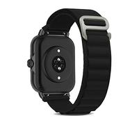 KeeFos Strap for Amazfit T-Rex 3 Pro 44mm/Active 2 Square/Active 2/GTR Mini/GTR 42mm/GTS 4/GTS 4 Mini/3/2e/2 Mini/2/Bip 3 Pro/Bip 3, Nylon Strap Sport Band - Black