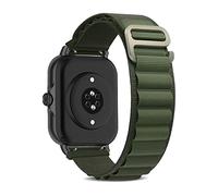 KeeFos Strap for Amazfit T-Rex 3 Pro 44mm/Active 2 Square/Active 2/GTR Mini/GTR 42mm/GTS 4/GTS 4 Mini/3/2e/2 Mini/2/Bip 3 Pro/Bip 3, Nylon Strap Sport Band - Green