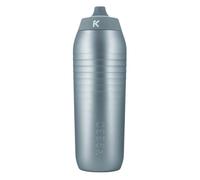 KEEGO The evolution of the sports bottle, elastic titanium, protects against plastic in the water, light and squeezable, pure taste, easy to clean (silver)