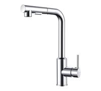 KeeGone Kitchen Tap, Kitchen Mixer Taps with Pull Out Sprayer, 360° Swivel Sink Faucet, Rust-Resistant Alloy Mixer Tap, Two Spray Functions, Chrome