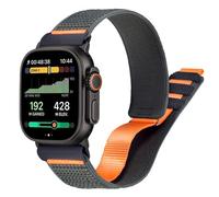 KEEGOP Nylon Apple Watch Band 49mm/46mm/45mm/44mm/42mm, Soft Adjustable Velcro Strap for Apple Watch Ultra 3 Ultra2, iWatch Series 11/10/9/8/7/6/5/4/3/SE3, Men (Midnight Black)