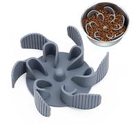 Keegud Slow Feeder Dog Bowls Insert [36 Octopus Suction Cups] Super Firm Slow Eating Dog Bowl [Cuttable] for Large Breed and Medium Size Dog Compatible with Regular and Elevated Dog Bowls 2022