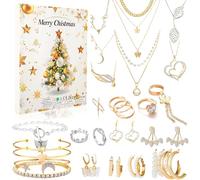 KEEHOM Advent Jewellery Calendar Girl 2024, Advent Calendar Child Advent Calendar Girl - Bracelets Rings Earrings Necklace Calendar Jewellery for Girl Nieces Girlfriend Sisters