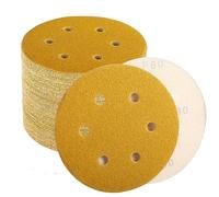 Keeimp 6 Inch Sanding Discs Hook and Loop, 80 120 220 320 400 Grit Sandpaper Disc for Orbital Sander, Professional for Automotive and Woodworking, 100 Pack(20 Pack for Each Grit)