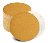 Keeimp 6 Inch Sanding Discs Hook and Loop No Hole, Da Sandpaper for Automotive and Woodworking, 80, 120, 220, 320, 400 Grit, 20 PCS Each Grit(Pack of 100)
