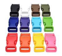 KEEJEA Unisex Contoured Side Release Plastic Mixed Coloured Buckle pack of 60