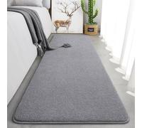 Keeko 2x8 Long Runner Rug, Grey Bedroom Bedside Runner Rug Living Room Carpet Area Throw Rugs for Hallway Soft Indoor Memory Foam Rugs for Teen Kids Classroom Nursery Dorm Laundry Room Decor