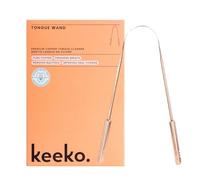Keeko Premium Copper Tongue Cleaner for Adults, 100% Pure Copper Tongue Scraper Brush Cleaner Designed for Oral Hygiene Bad Breath Easy to Use, Durable and Reusable Tongue Cleaning Tool