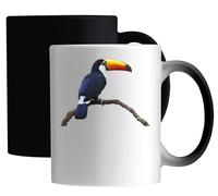 Keel Billed Toucan Parrot Bird Ceramic Magic Mug White