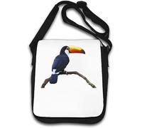 Keel Billed Toucan Parrot Bird Shoulder Bag White