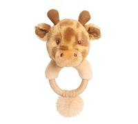 Keel Kids Eco Huggy Giraffe Recycled-polyester and Wood Rattle 14cm
