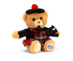 Keel Toys Scottish Piper Bear Stuffed Soft Toy Plush Lovely Teddy 19cm 15cm