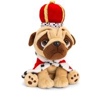 Keel Toys SD1653 Soft Toy King Pugsley, Brown