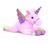 Keel Unicorn Pegasus Soft Toy, White or Pink, 35 cm, Colourful