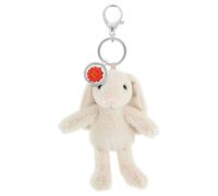 Keeleco 14 cm Enchanted World Cream Bunny Bag Charm -100% Recycled Pastry Plush - Keeleco Eco-Friendly Toy for Children
