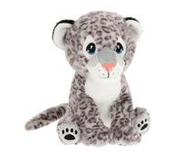 Keeleco Sitting Snow Leopard 23 cm Soft Toy - 100% Huggable- 100% Recycled, Eco-Friendly, Newborn Gift, Realistic Lifelike - Perfect Soft Snuggly Playtime Companions for Children