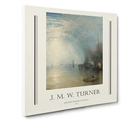 Keelmen Heaving In Coals By Joseph Mallord William Turner Canvas Print | Gallery Wrapped 30mm Frame Wall Art | 14x14 inches | Ready to Hang | Classic Picture | Living Room Bedroom Lounge Office