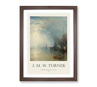 Keelmen Heaving In Coals By Joseph Mallord William Turner Exhibition Museum Painting Framed Print | A3 Walnut Framed Wall Art | Ready to Hang | Modern Historical Picture | Living Room Lounge Office